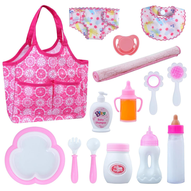 Baby Doll Bottles And Accessories 15 Pcs Baby Doll Feeding Set Including Di
