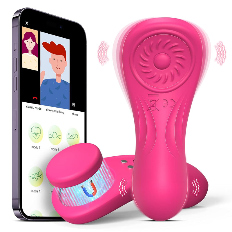 Wearable Panty Vibrator App Remote Control Vibrator With 7 Vibrations And Magnetic Clip Public Play Adult Sex Toys For Women Or Couples Butterfly Vibrators Clit Mini Vibrator Vagina Stimulator (Rose)