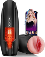 Heated Automatic Male Masturbator with App Control, Thrusting, Vibration & TPE Sleeve