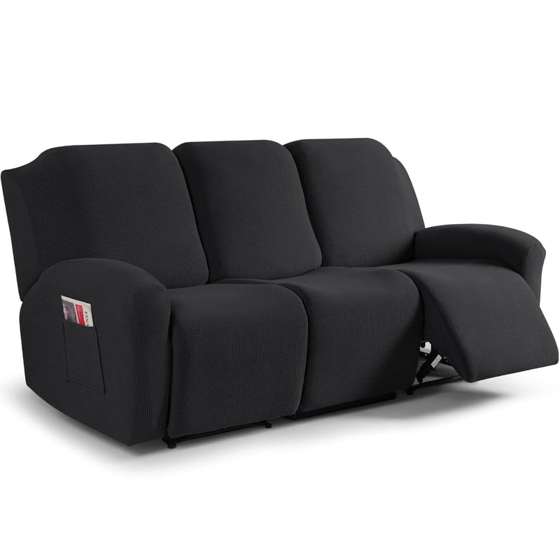 Recliner Sofa Covers 8-Pieces Stretch Large Couch Covers For 3 Seats Reclining