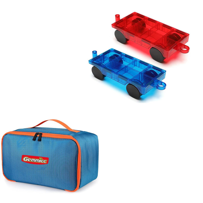 2Pcs Magnetic Car Set + Toy Carry Bag