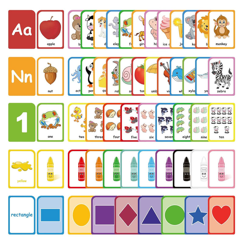 Flash Cards For Toddlers Learning: 54 Double Sides Flashcards For Alphabets