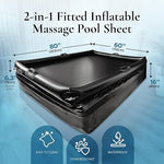 Inflatable Massage Bed Sheet with Rechargeable Pump for Queen Beds