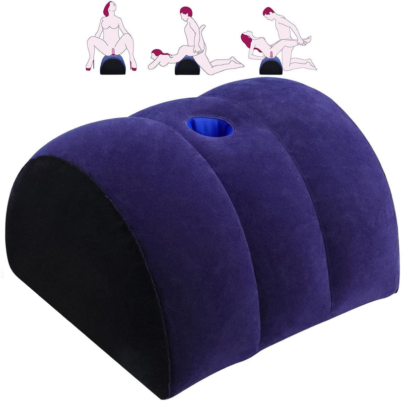 Sex Position Pillow Dildo Mount - Sex Toy For Couple Inflatable Sex Pillow Sex Games For Adult Couples Sex Women G Spot Position Cushion Sex Furniture Pillow For Women Couples (Blue)