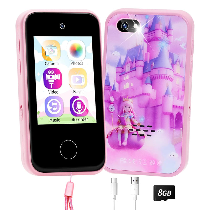 Kids Phone For Age 3~8, Toddler Play& Learning Toy Phone, Xmas Birthday Gif