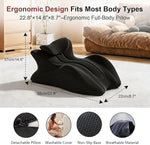27° Memory Foam Wedge Pillow with Ergonomic Body Support & Washable Cover
