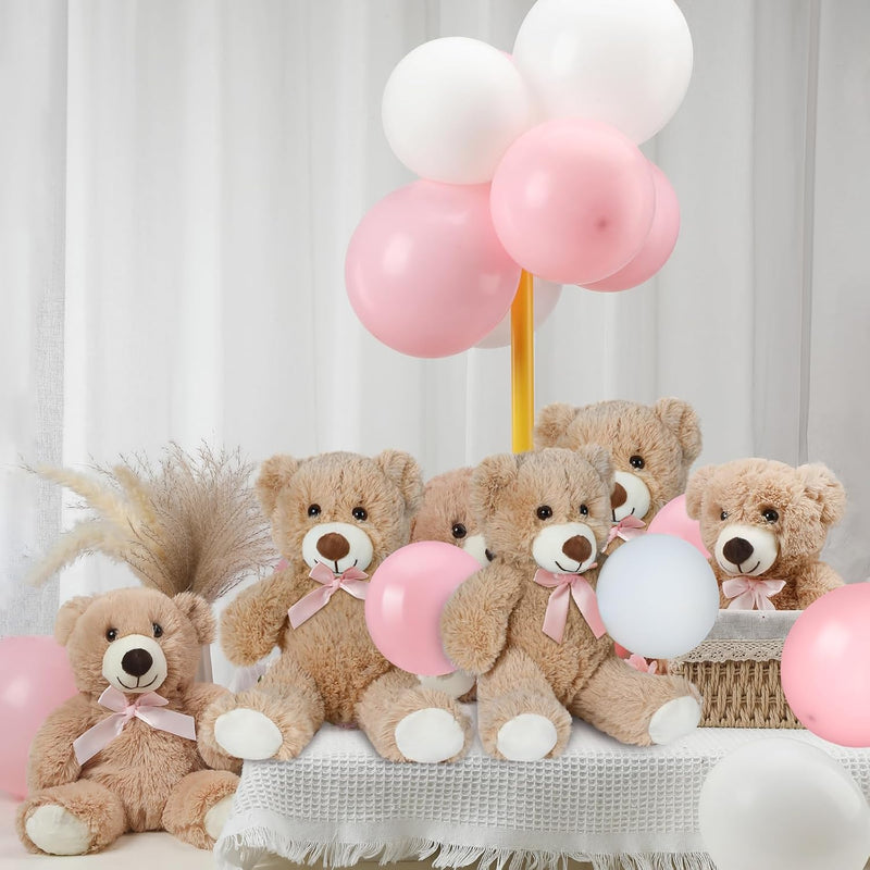 106 Pcs Bear Baby Shower Decoration For Boy Or Girl, 6 Pcs Bears Stuffed Anima