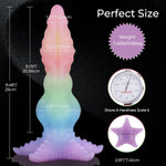 Fantasy Silicone Dildo, 9.84 Inches Knot Glow-In-The-Dark Dildo With Starfish Suction Cup For Men Women Couple