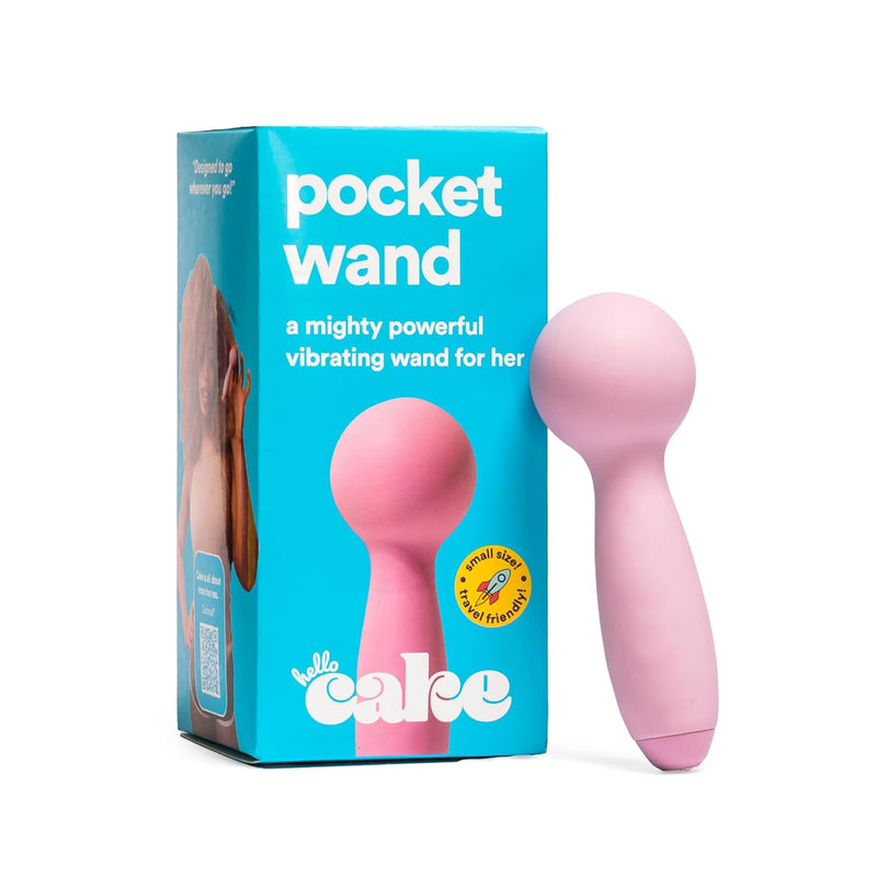 Hello Pocket Wand - Pocket Vibrator - Smooth Silicone Tip - Clit Vibrator Toy - 6 Vibrating Modes - Rechargeable