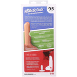 The Realistic Dildo- Squirting 9.5 Inch Ultraksyn With Removable Vac-U-Lock Suction Cup - F-Machine And Harness Compatible - For Adults Only, Vanilla