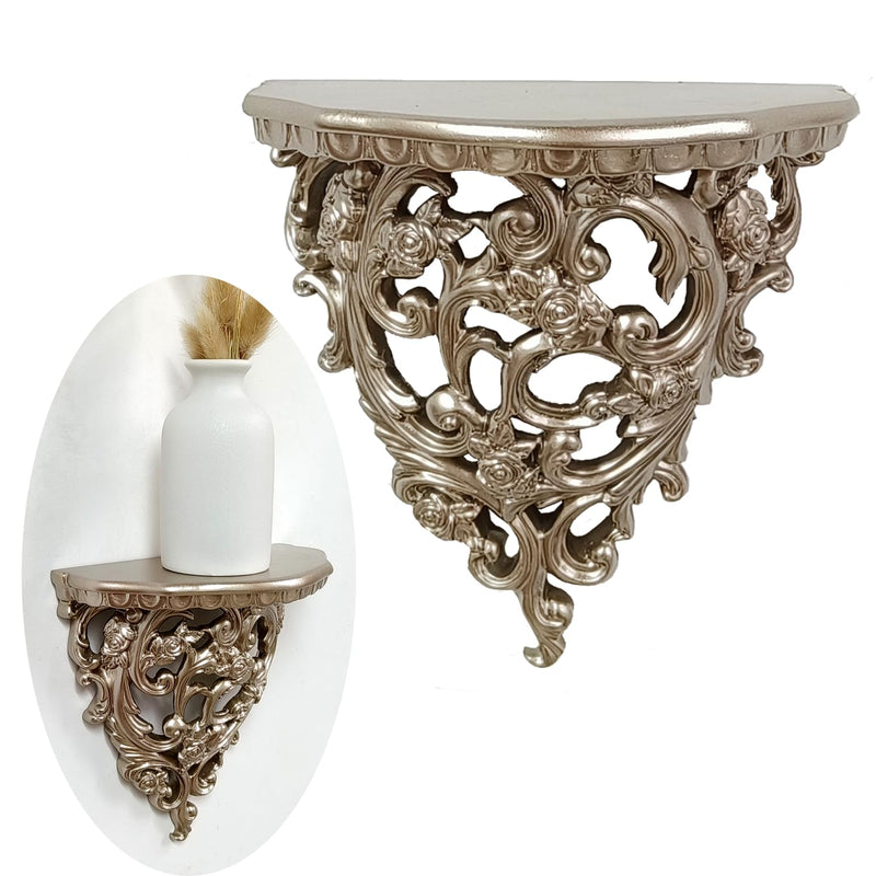 Small Victorian Decorative Floating Shelves, Wall Mounted Decor Shelves, Class