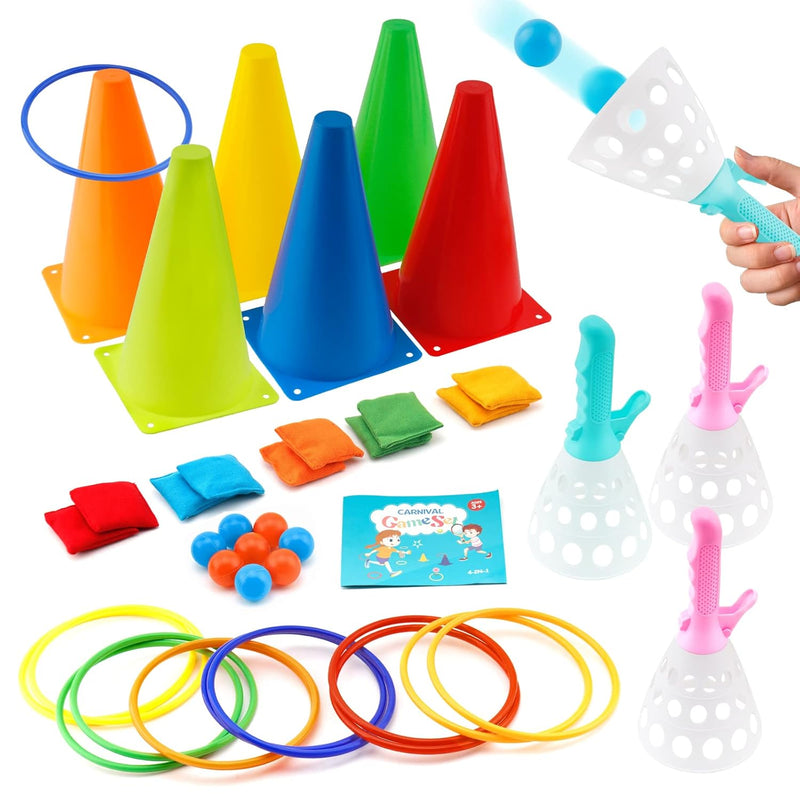 40 Pcs 4 In 1 Yard Games Set Outdoor Indoor Games Activities For Kids Family,