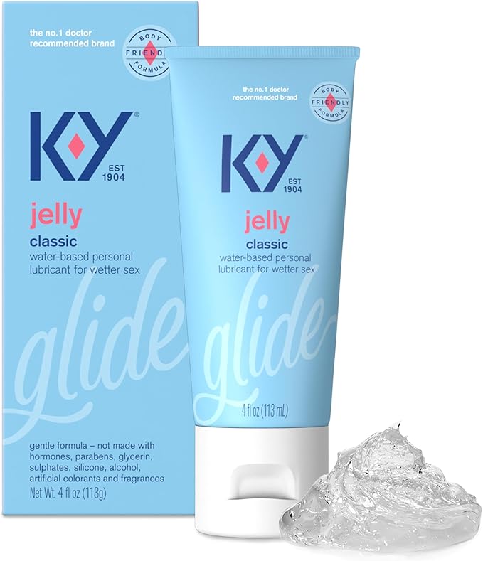 Jelly Water-Based Lube – Non-Greasy, pH Friendly, Toy & Condom Safe, 4 OZ