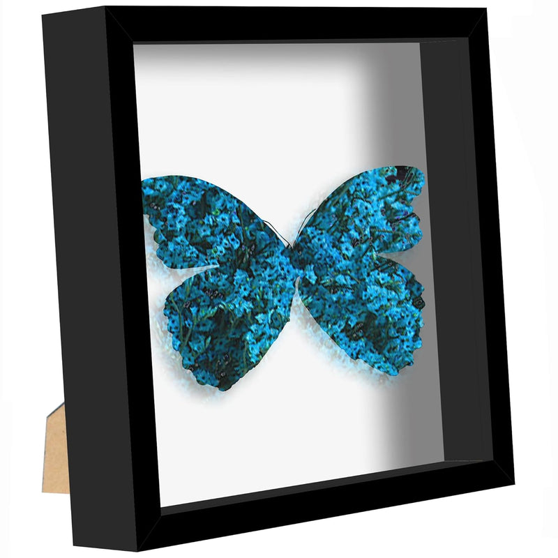 8X8 Shadow Box Frame, Display Case Box With High Definition Real Glass And Bla