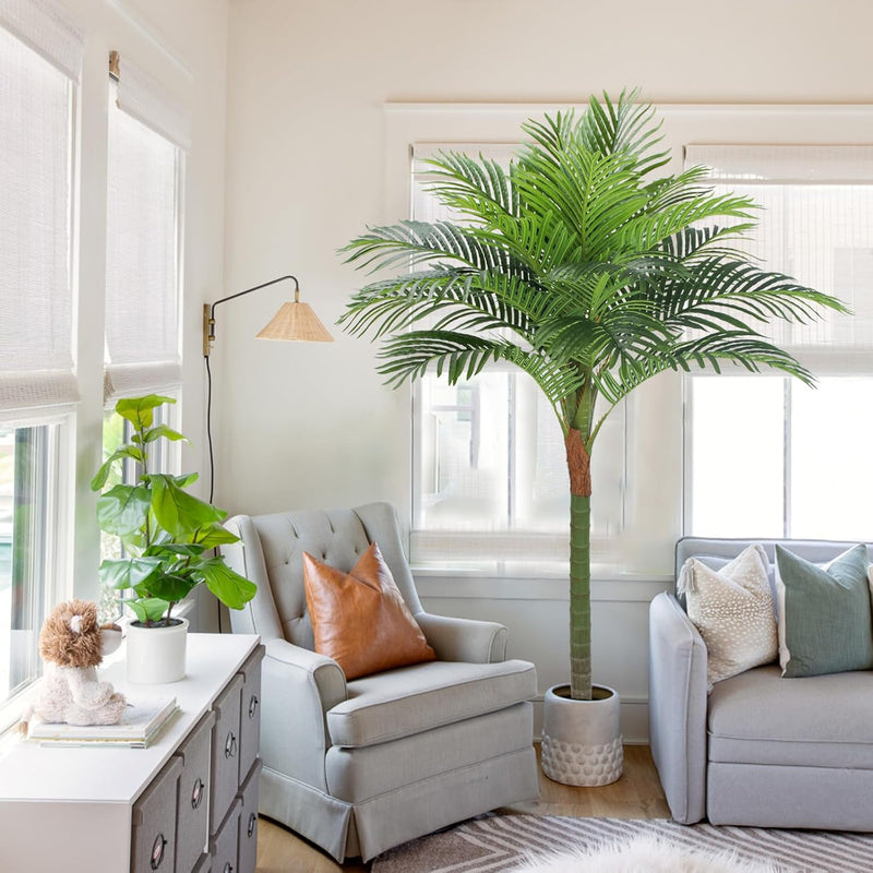 Palm Tree Artificial Tropical Plant 5Ft Tall Faux Plants Indoor Fake Floor Pla