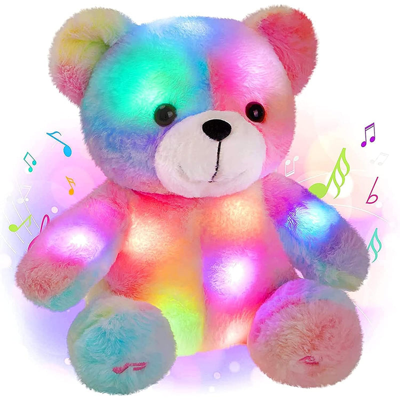 Teddy Bear Stuffed Animal,12 Inch Light Up Music Bears Soft Stuff Animals C