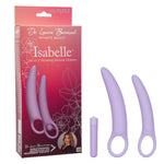 Dr Laura Berman Intimate Basics Isabelle - 2 Piece Vibrating Silicone Dilators Set With Ergonomic Finger Loop - Waterproof Fetish Sex Toys For Couples - Purple