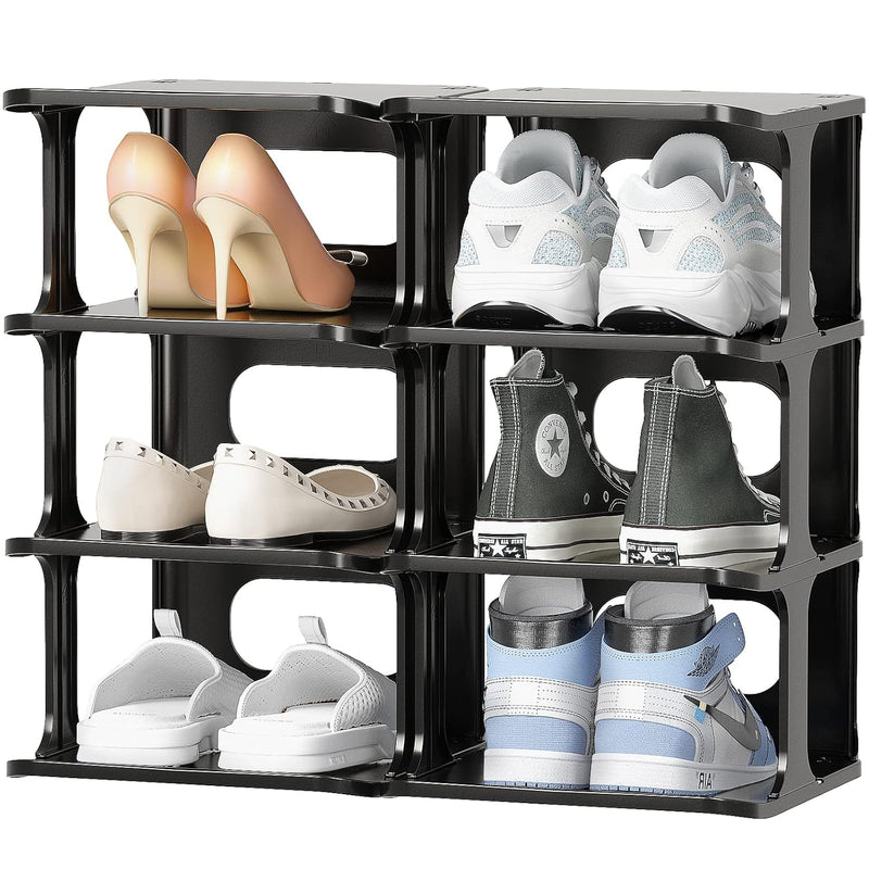 Shoe Racks For Bedroom Plastic Organizer For Closet 8 Tier Shoe Cubby Free Stand