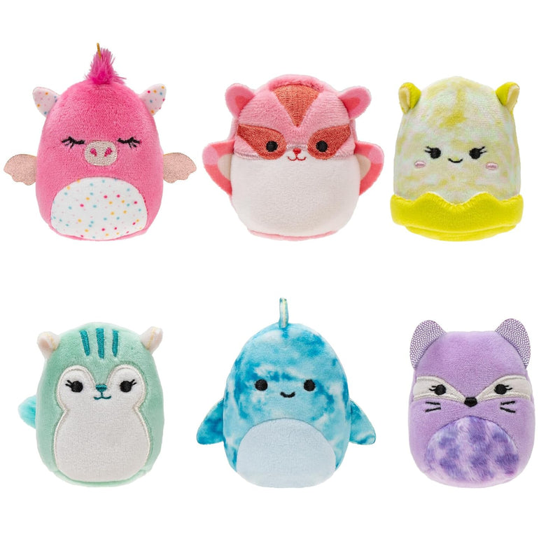 By Original Squishmallows Cute & Colorful Squad Plush Six 2 Inch Squishmall
