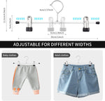 30 Pack Pants Hangers with Clips Skirt Hangers for Women Shorts hangers Heavy Duty Metal Clothes Hanger for Closet Space Saving Non Slip Trousers Hanger Jeans Hanger for Men,Black,12 Inch