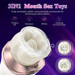 Sucking Vibrator Rose Sex Toy For Women -Upgraded 3In1 Mouth Vibrator Adult Sex Toys With 10 Sucking & Vibrating,App Control Rose Toy Clit Nipple Sucker G Spot Vibrators For Couples(White)