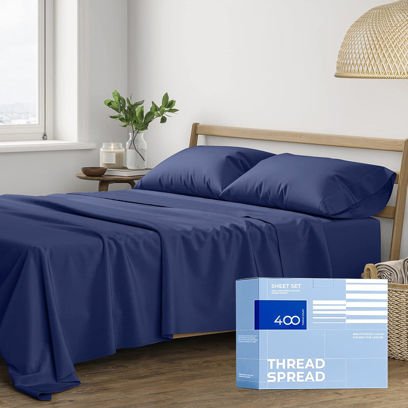 100% Cotton Split King Sheets Sets For Adjustable Bed - 400 Thread Count 5 Pc