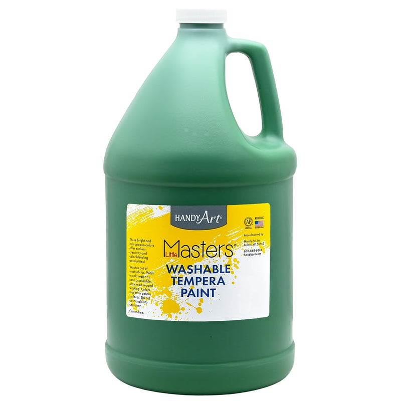 Little Masters Washable Tempera Paint, Green, 128 oz Gallon