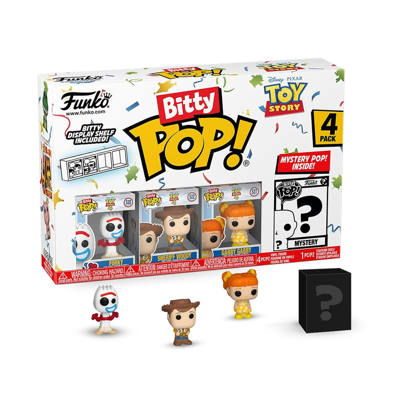 Funko Bitty Pop!: Toy Story Mini Collectible Toys 4-Pack - Forky, Woody, Ga