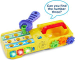 Kids Drill and Learn Toolbox Set with Toy Tools for Ages 2-5