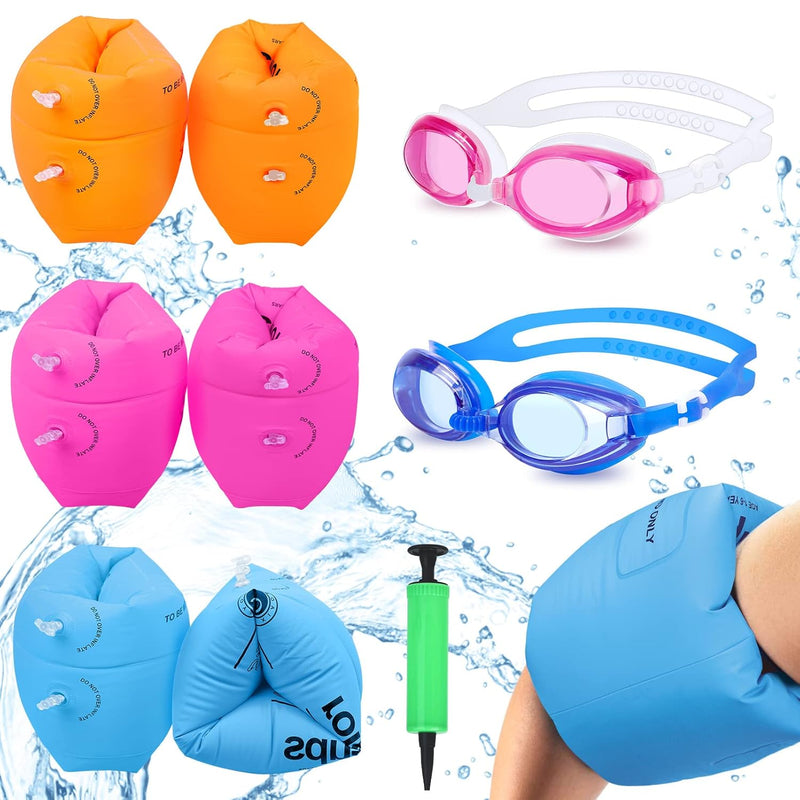 Arm Floaties For Kids 6 12Yrs, Pvc Arm Floaties Inflatable Swim Arm Bands F