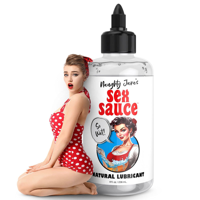 Naughty Jane'S Sex Sauce Natural Lubricant For Beginners, Men, Women, & Couples. Multi-Use Lubricant And Toy Compatible. Easy To Clean, Body-Safe And Unscented. 1 Piece, Clear - 8Oz.