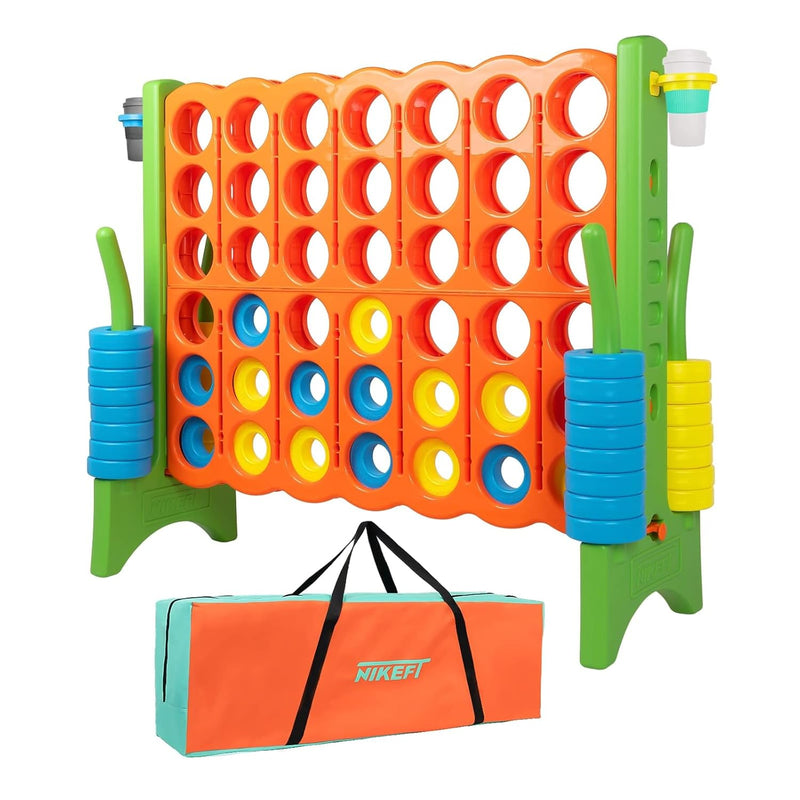 Oversized 4 In A Row Connect Game+Waterproof Carry Bag,Included 4 Ft X 3.5