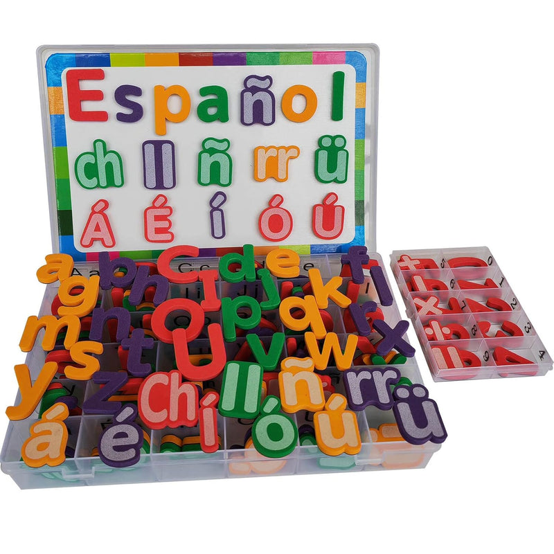 Spanish & English Magnetic Alphabet Letters & Number Abc Magnets Whiteboard