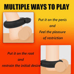 Inflatable Penis Gag Silicone Cock Ring Cock And Ball Ring For Men Male Penis Ring Soft Sissy Testicle Toys Stretcher Adjustable Cockrings Male Chastity Adult Sex Toy For Men Couples Gay