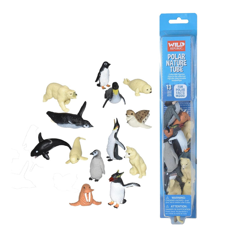 Wild Republic Polar Nature Tube, Arctic Animals, Kids Gifts, Educational To
