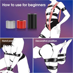 BDSM Bondage Restraint Tape Set – Reusable PVC Electrostatic Binding Tape, 82ft (3 Rolls)