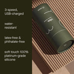 Cone Charcoal Small Butt Plug - Silicone, Waterproof & Phthalate Free Butt Plug + Green Vibe Platinum Grade Silicone Personal Massager - 3 Speed Water Resistant Handheld Massager