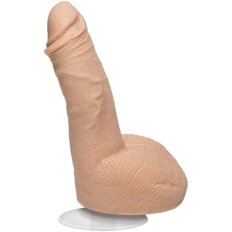 Signature Series - Ryan Bones - 7 Inch Realistic Ultraskyn Dildo With Removable Vac-U-Lock Suction Cup - F-Machine & Harness Compatible - For Adults Only, Vanilla