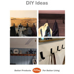 Robe & Towel Hook, 6 Pack Heavy Duty Stainless Steel Outdoor Wall Hooks for hanging towel, coat, backpack, keys, etc (Modern Industrial)