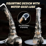 Hunter Jack + Tube 21.6" Fantasy Ejaculating Horse Dildo – Thick Platinum Silicone Medium Firmness Animal Dildo With Strong Suction Cup, G-Spot Anal Prostate Sex Toy For Men Women Adult Toys