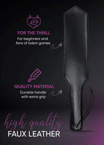 16" PU Leather BDSM Paddle – Adult Spanking Paddle for Bondage, Roleplay & Cosplay