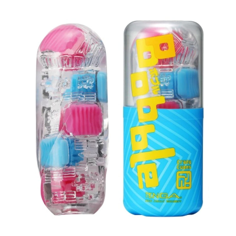 Bobble Bob-001 Crazy Cubes Reusable Male Masturbator, Translucent