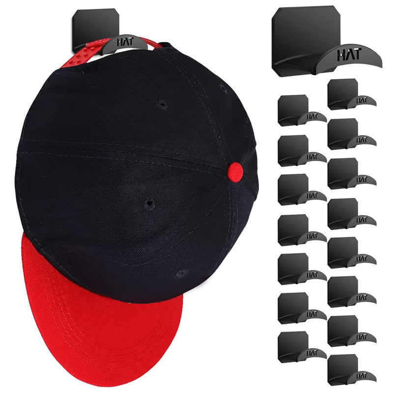 16 Pack Hat Racks For Baseball Caps, Fashion Self-Adhesive Hat Hooks For Boys Gi