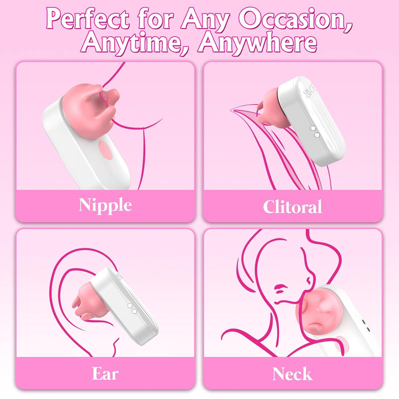Discreet Vibrator Adult Toys For Women - 3In1 Women Sex Toys Nipple Mini Bullet Vibrator, Earphone-Style Charger Box Clitoral Flirting Stimulator Massager, 2 Silicone Heads Vibrators Female Sex Toy