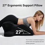 Ergonomic Couples Support Pillow with 27° Incline Wedge Design