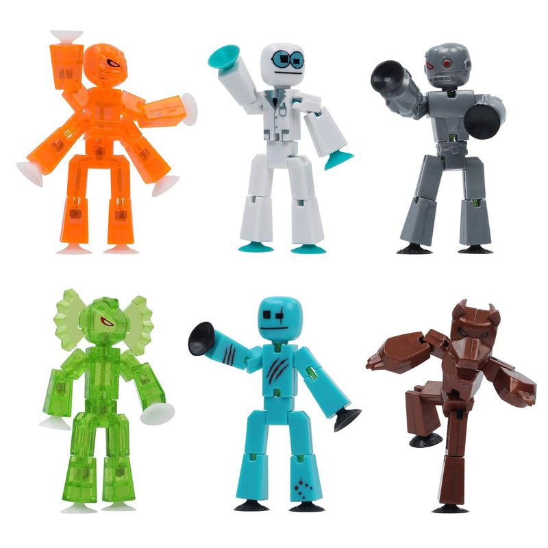 Zing Stikbot Monster Werewolf & Cyborg Pack, Set of 6 Stikbot Collectable M