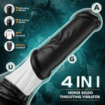 Horse Thrusting Dildo G-Spot Vibrator - 11.8" 4In1 Fantasy Long Dildo With Thrust & Vibrations, Monster Big Dildo App & Remote Control, Suction Cup U & Anal Dildos Adult Sex Toys & Games