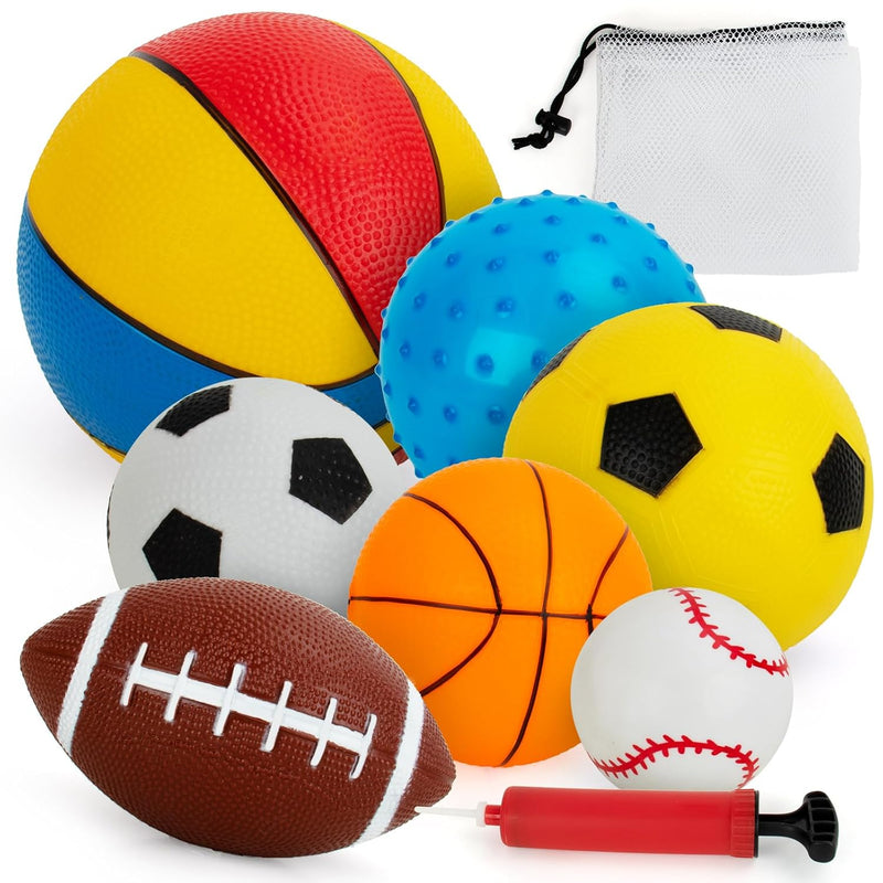 Balls for Toddlers 1-3,Toddler Sports Toys,Set of 7 Kids Ball Soft Foam Bab