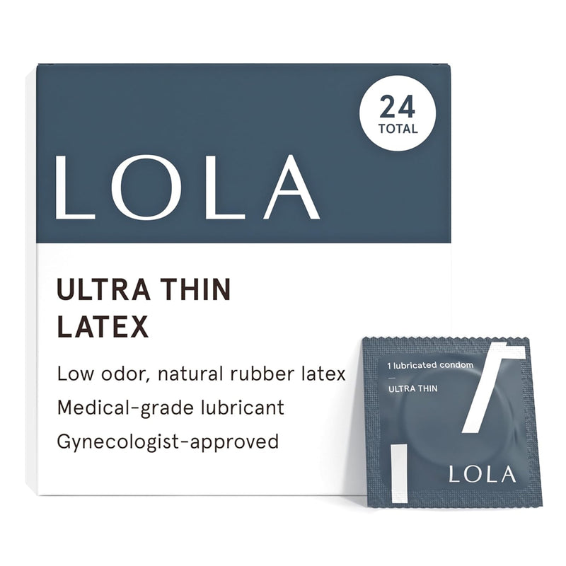 Ultra Thin Condoms with Silicone-Based Lube, 24 Count Pack