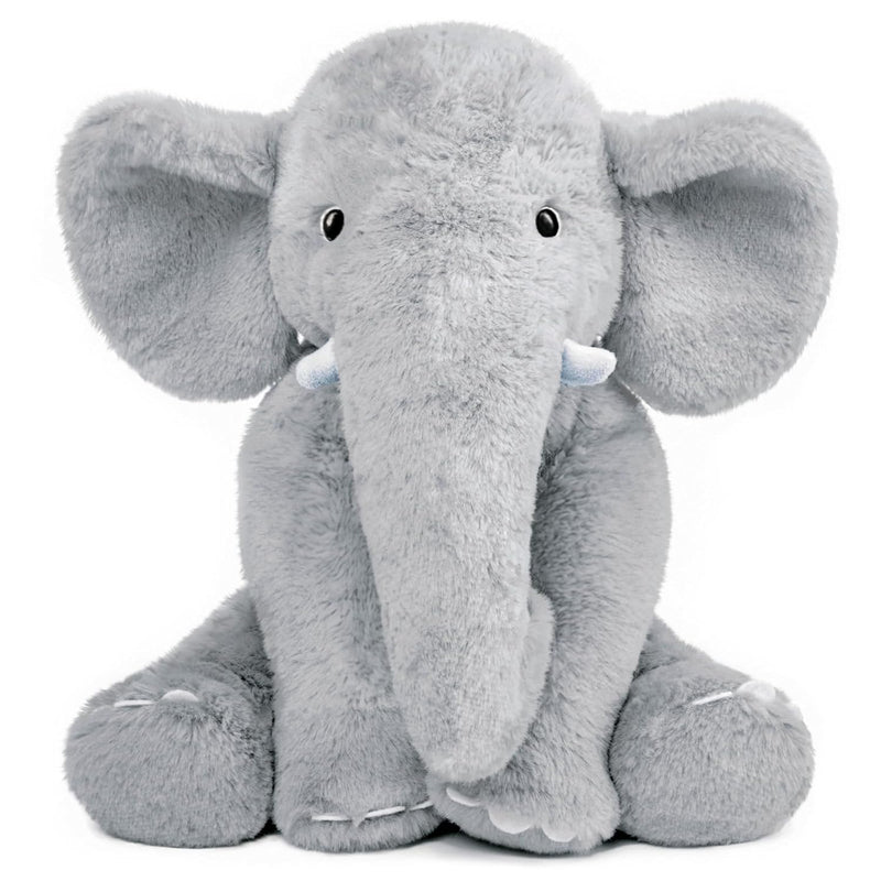 13" Gray Elephant Stuffed Animal Plush Toy For Boys, Girls, Kids, Baby Show